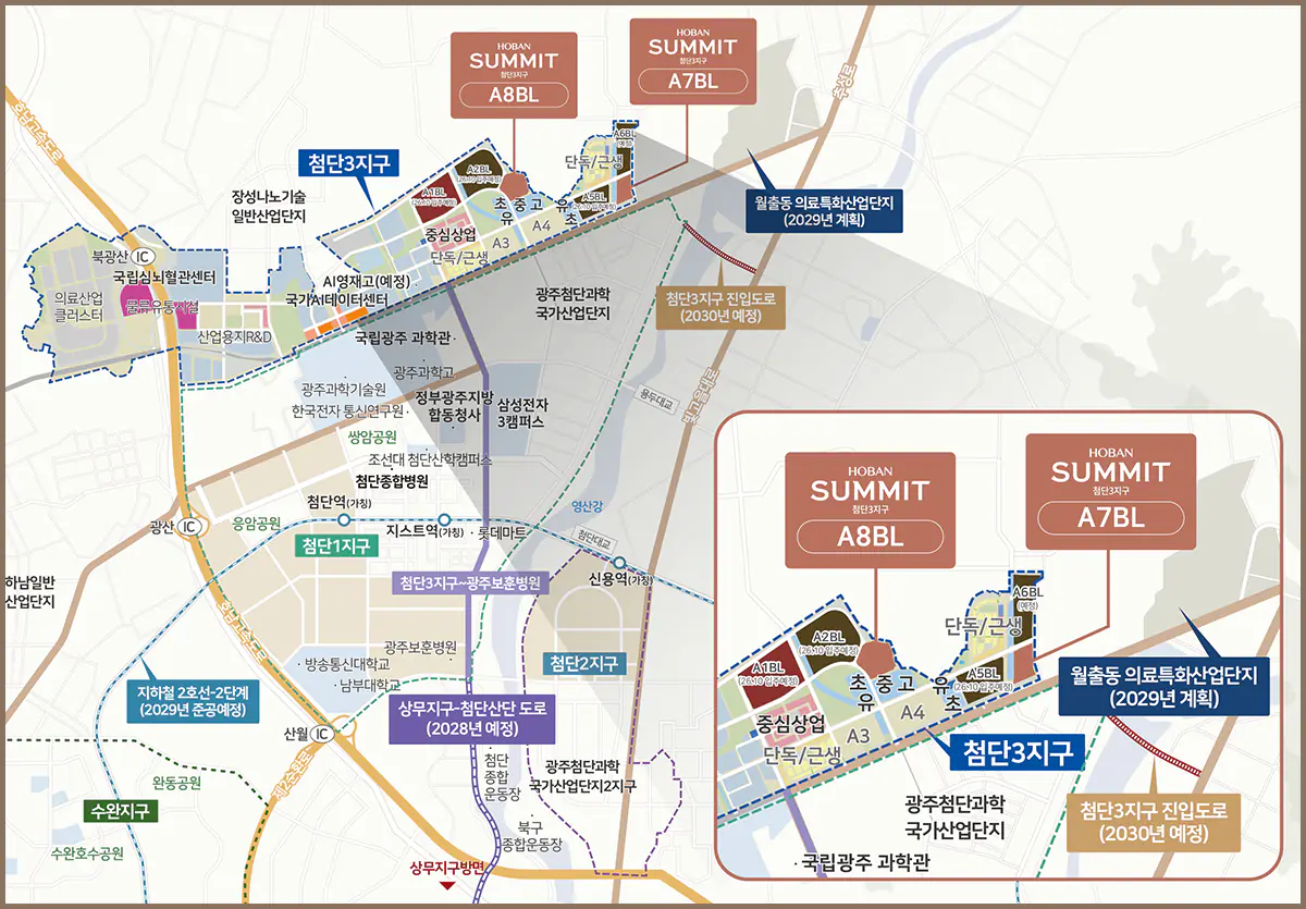 첨단3지구 지도